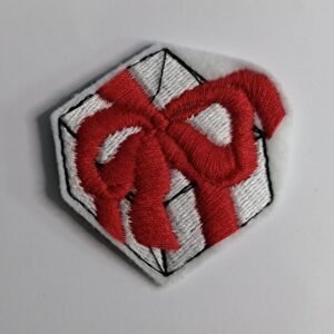 Gift Box - Iron On or Sew On Embroidered Patch Badge