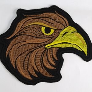 Eagle Head 2 - Motor Cycles Embroidered Badges-( Iron-On or Sew-On)