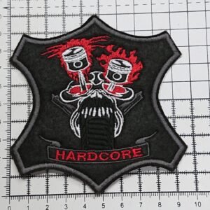 HARDCORE Motor Cycles Embroidered Biker Patches/Badges(Sew-On or Iron-On)