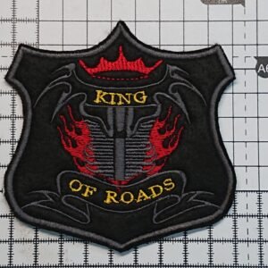 King Of Roads Motor Cycles Embroidered Biker Patches/Badges(Sew-On or Iron-On)