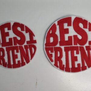 Best Friend - (Sew-On or Iron-On) Embroidery Applique Badge(2 size)