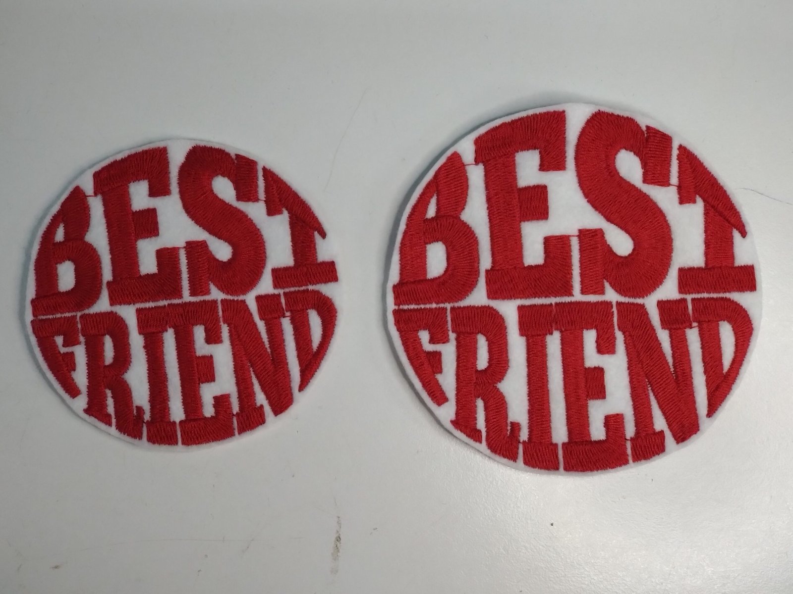 Best Friend - (Sew-On or Iron-On) Embroidery Applique Badge(2 size)