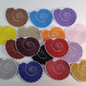 Seashell - Iron On or Sew On Embroidered Patch Badge - (16-Colours)