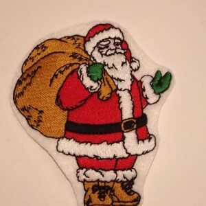 Santa Claus Embroidered Patch, Sew-On or Iron-On Badge