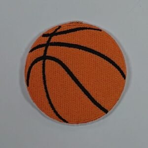 Basketball Ball - Iron On or Sew On-Embroidered Patch Badge