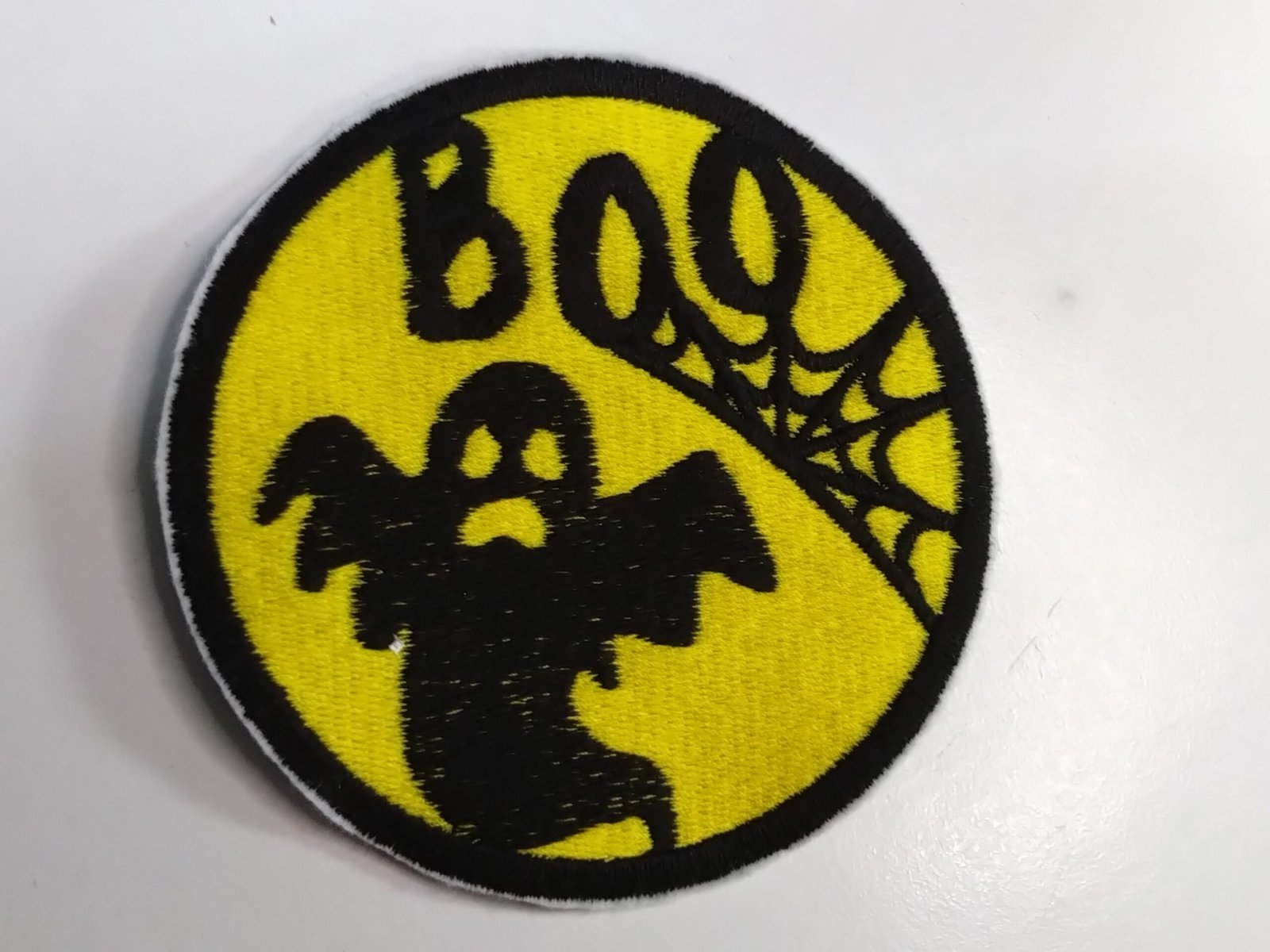 Boo - Iron On or Sew On Embroidered Patch Badge