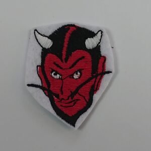 Devil Face - Iron On or Sew On Embroidered Patch Badge