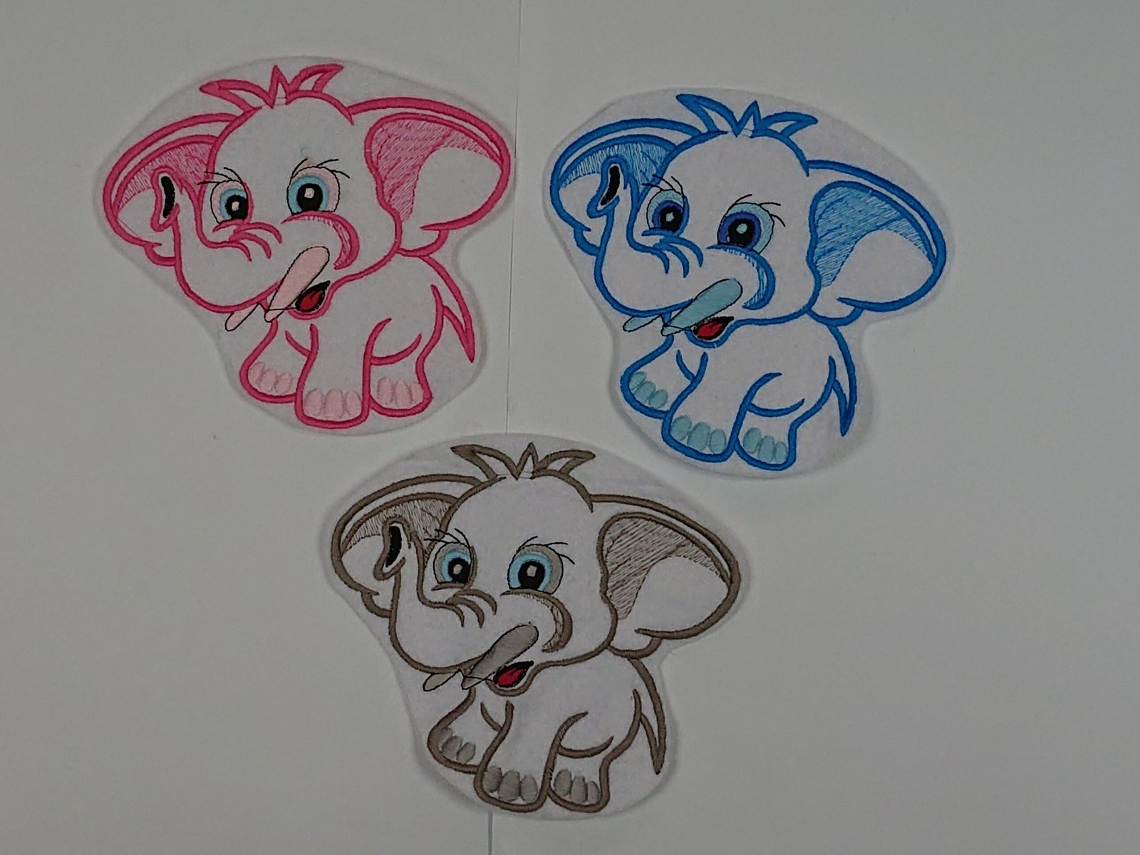 Baby Elephant - Embroidered Patch, Sew-On or Iron-On Badge