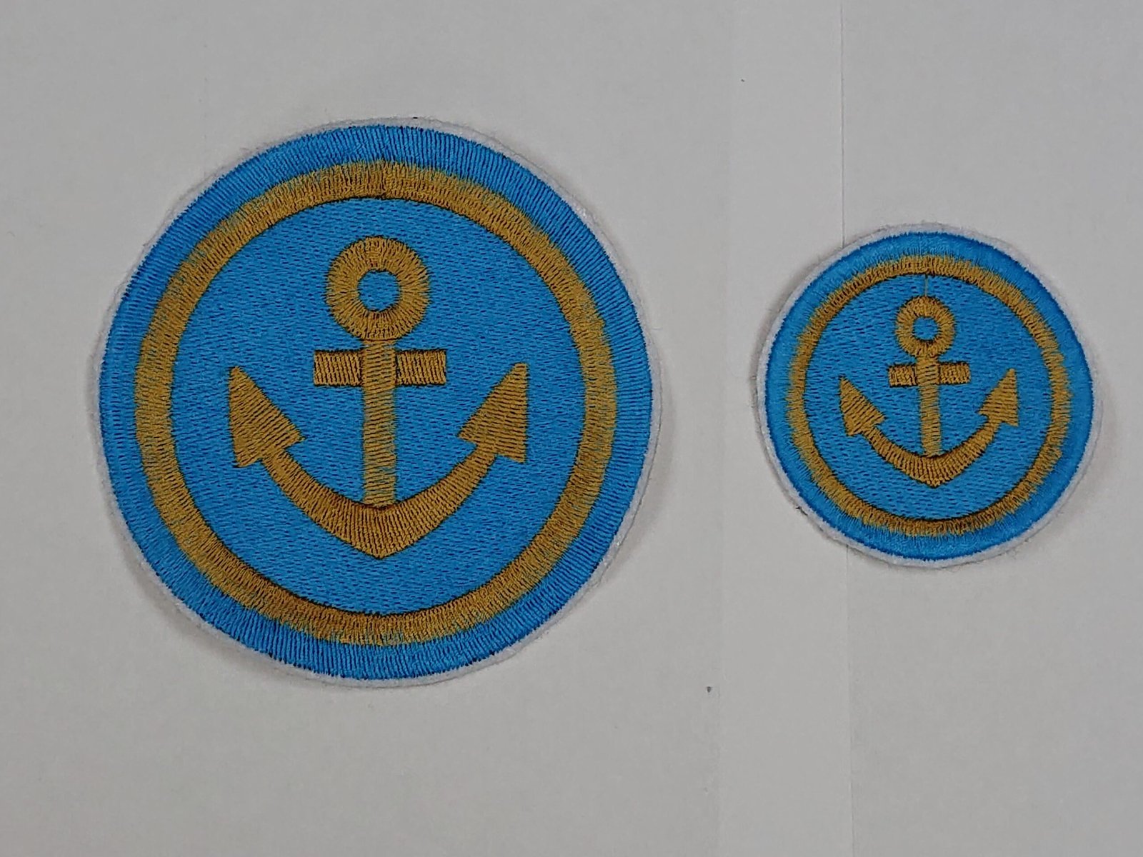 Anchor - Iron On or Sew On-Embroidered Patch Badge (2-size)