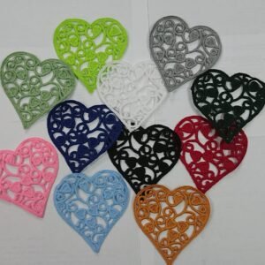Guipure Lace Heart Applique – Vintage Sew-On Motif (11 Colours) S-5