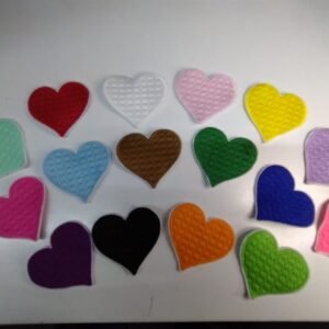 Heart (B-1) Iron On or Sew On Embroidered Patch Badge-(17 Colours)