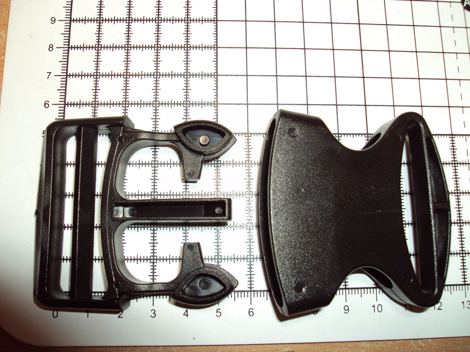Plastic Side Release Buckle for 50mm Webbing – Strap Clip – Black - Image 3