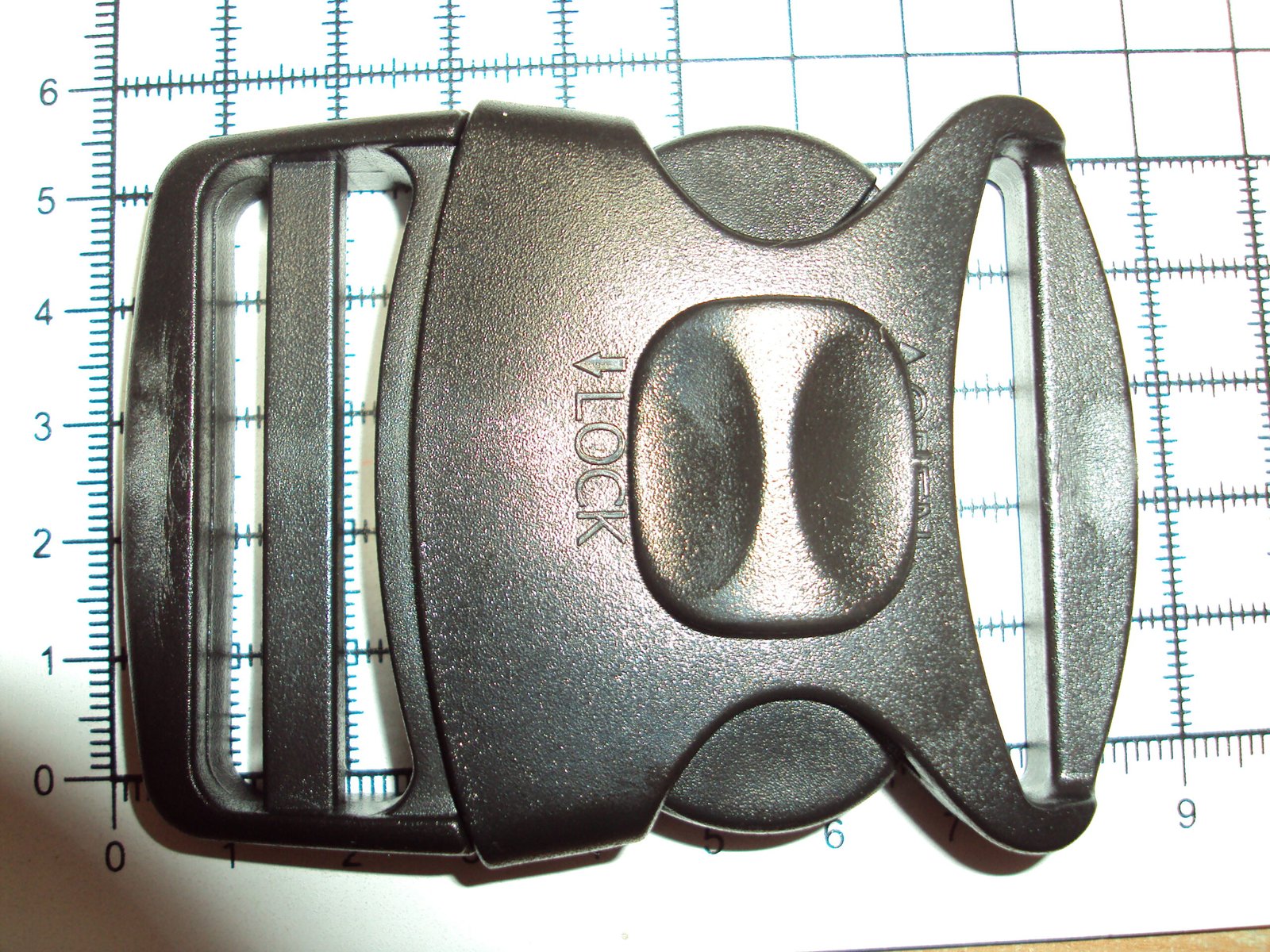 plastic side release buckle for 50mm webbing strap clip