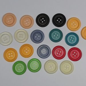 Large 38mm Resin Clown Buttons – 10 Colours Available – Chunky 4 Hole Sewing Buttons