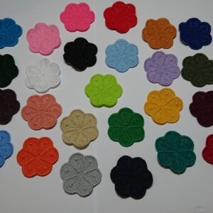 Sew-On Guipure Lace Flower Applique | Embroidered Floral Motif | 35 Colours | 3 Sizes | Wedding, Dress, Lingerie & Craft Decoration (P-4)