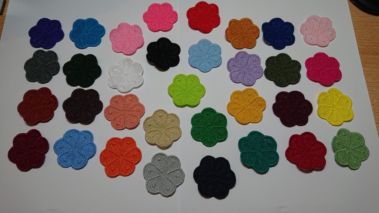 Sew-On Guipure Lace Flower Applique | Embroidered Floral Motif | 35 Colours | 3 Sizes | Wedding, Dress, Lingerie & Craft Decoration (P-4)